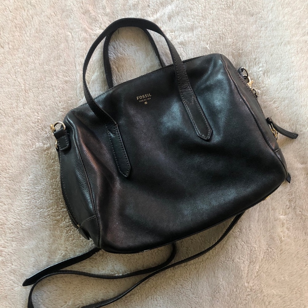 Black Fossil Crossbody Purse